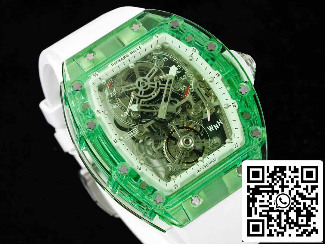 Richard Mille RM 56-01 Tourbillon 1:1 Mejor Edición RM Factory Caja Transparente Verde