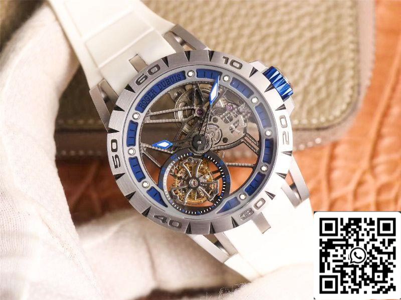 Roger Dubuis Excalibur RDDBEX0622 Tourbillon JB Factory 1:1 Best Edition Blue Hollow Dial Swiss RD505SQ