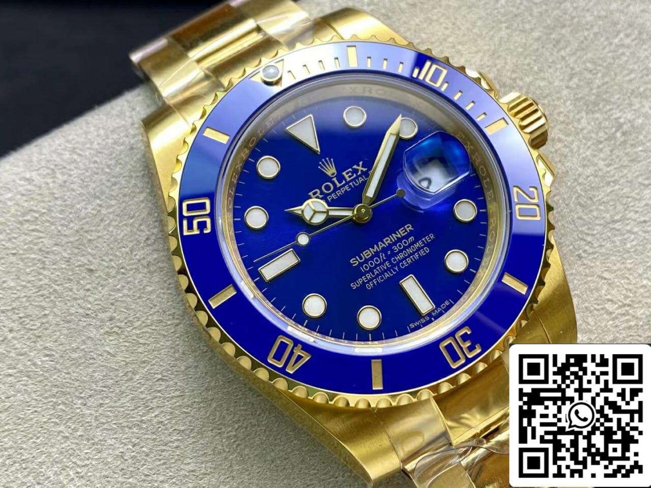 Rolex Submariner M116618LB-0003 3135 movimiento 40 mm VS esfera azul de fábrica