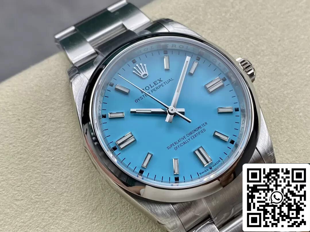 Rolex Oyster Perpetual M126000-0006 36MM 1:1 Best Edition VS Factory Turquoise Blue Dial