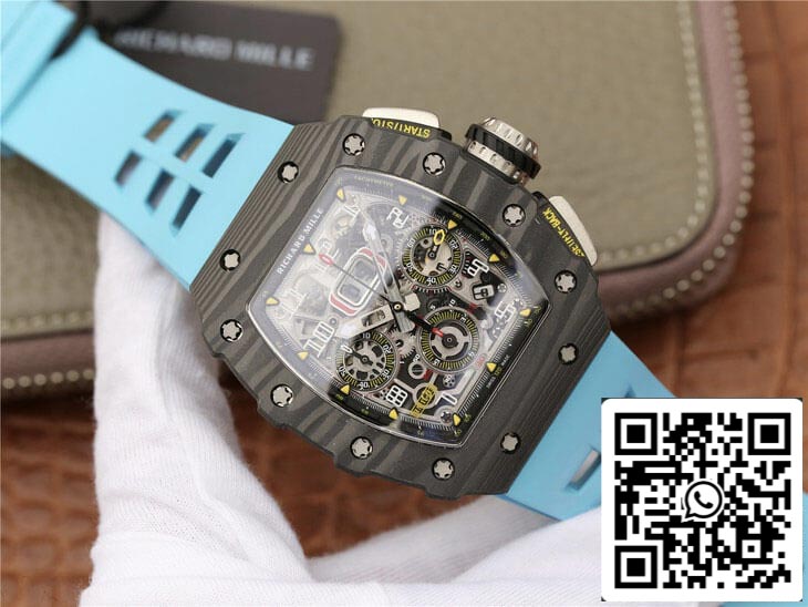 Richard Mille RM11-03 Cinturino blu KV Factory in scala 1: 1 della migliore edizione