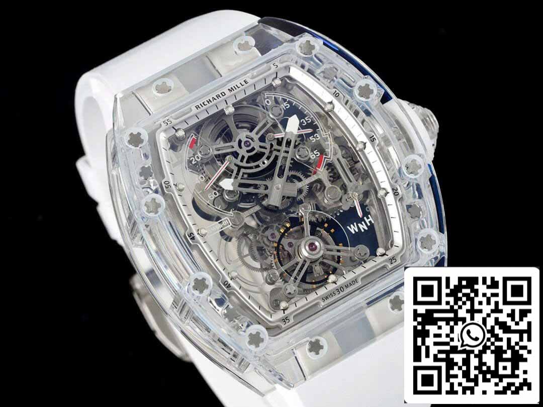 Richard Mille RM 56-01 Tourbillon 1: 1 Best Edition RM Factory cinturino in caucciù bianco