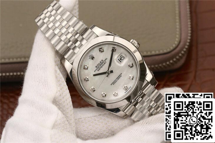 Rolex Datejust M126300 1:1 Mejor Edición EW Factory Esfera Fritillary Blanca