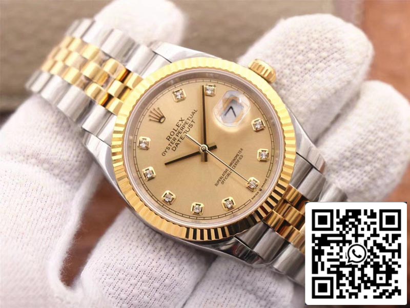 Rolex Datejust M126233-0017 1:1 Mejor edición EW Factory Champagne Dial Swiss ETA3235