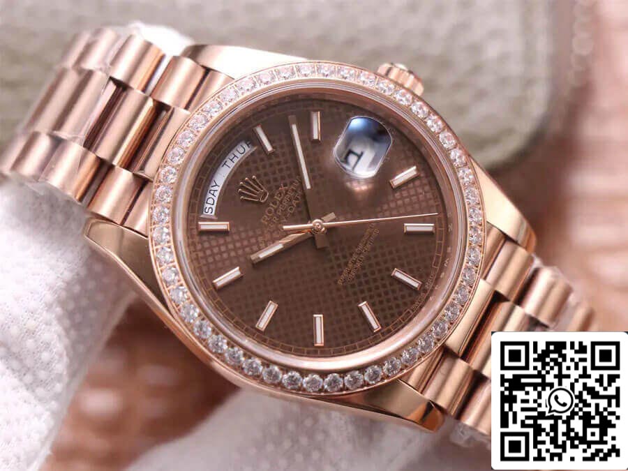 Rolex Day Date M228345RBR-0005 1:1 Best Edition EW Factory oro rosa 18 ct