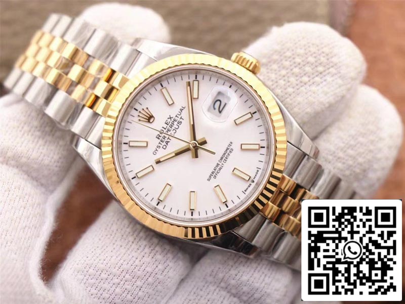 Rolex Datejust M126233-0019 1:1 Best Edition EW Factory quadrante bianco svizzero ETA3235