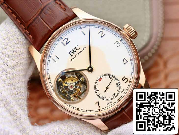 IWC Tourbillon portugués IW546302 1:1 Mejor edición ZF Factory esfera plateada