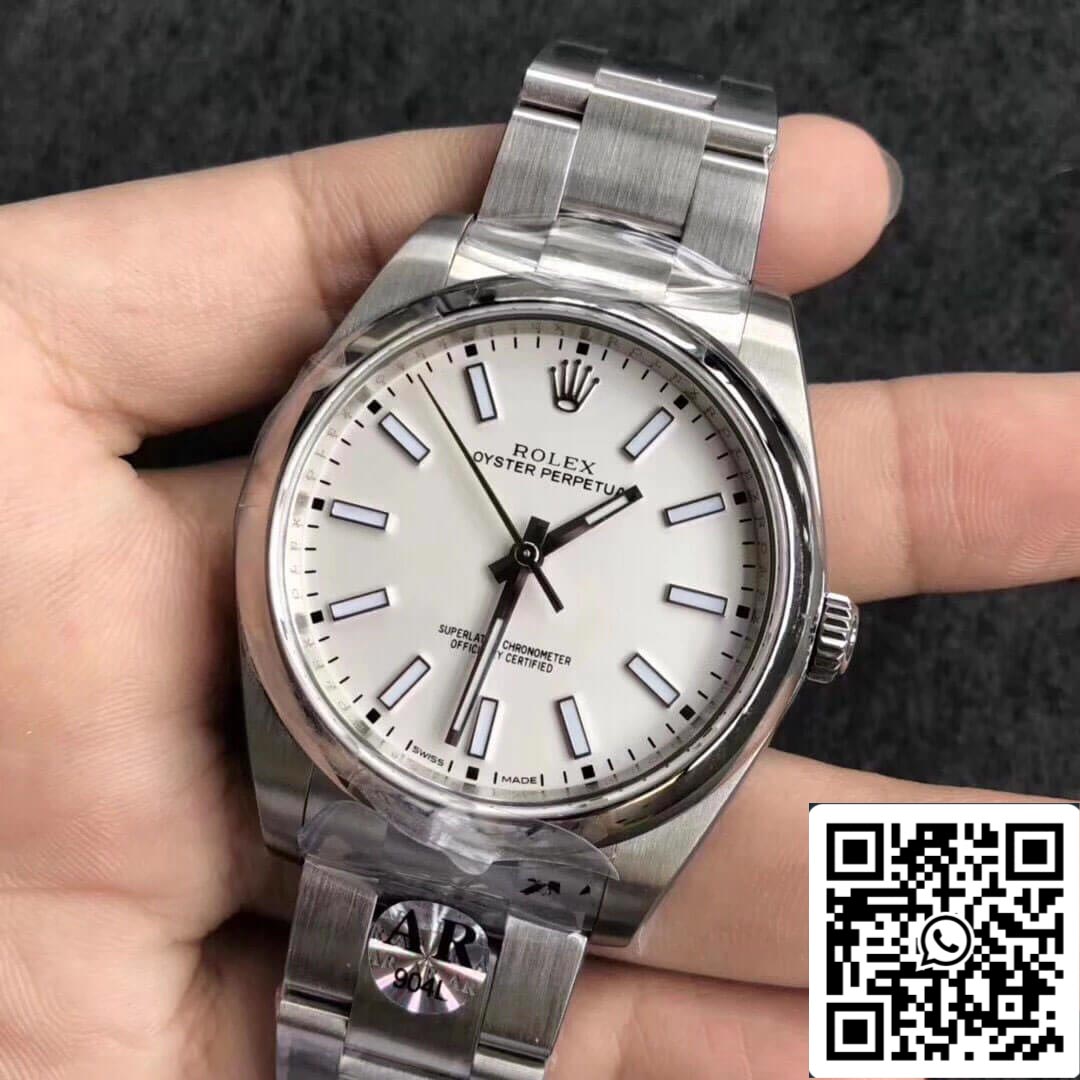 Rolex Oyster Perpetual 114300 39MM AR Factory 1:1 Best Edition quadrante bianco