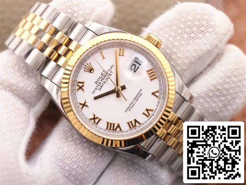 Rolex Datejust M126233-0029 1:1 Mejor edición EW Factory esfera blanca suiza ETA3235