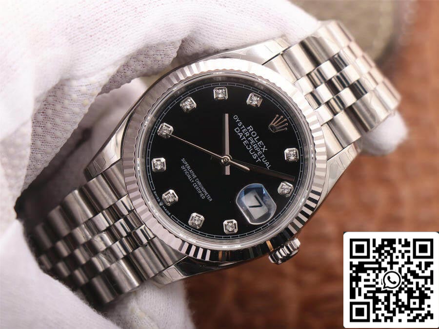 Rolex Datejust M126234-0027 1:1 Mejor edición EW Factory esfera negra