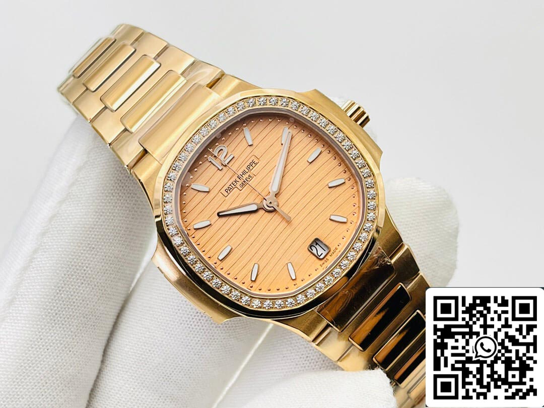 Patek Philippe Nautilus Ladies 7118/1200R-010 1:1 Migliore edizione 3K Factory Oro rosa