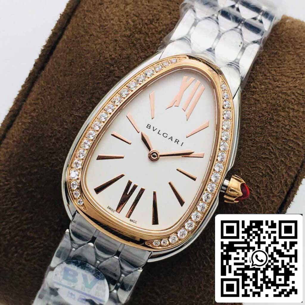 Bvlgari Serpenti 103143 1: 1 Best Edition BV Factory lunetta in oro rosa con diamanti