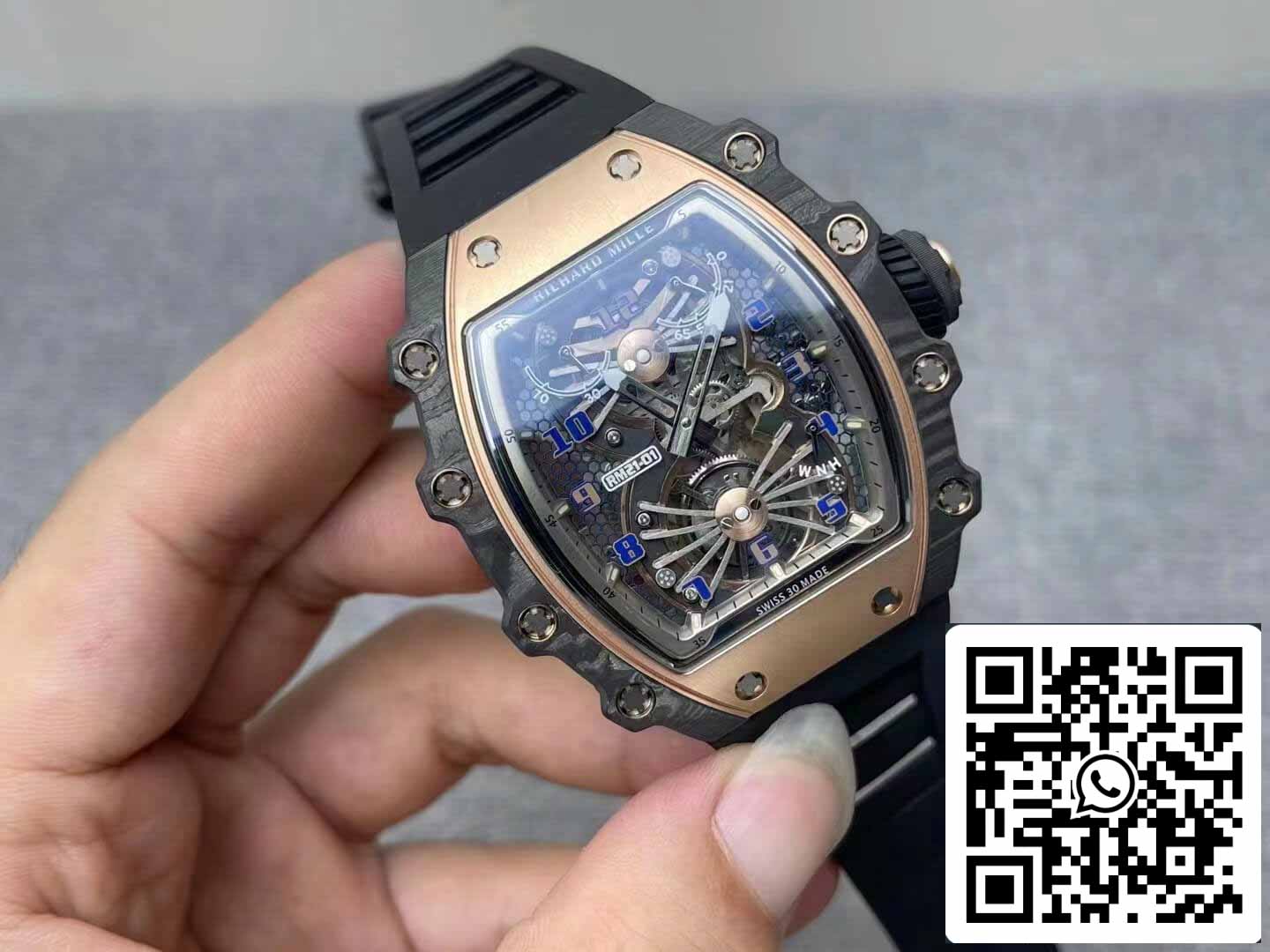 Richard Mille RM21-01 1:1 Best Edition RM Factory Tourbillon Skeleton Dial