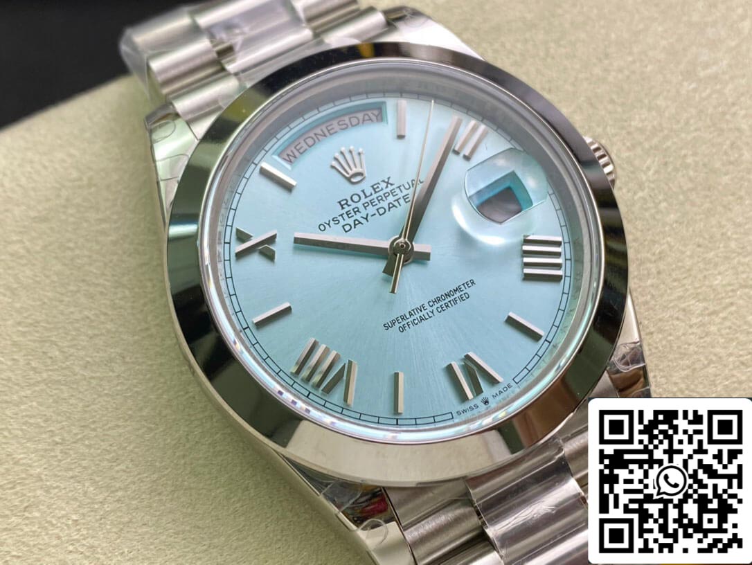 Rolex Day Date M228206-0044 1:1 Best Edition EW Factory quadrante blu ghiaccio