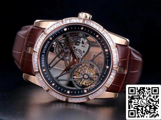 Roger Dubuis Excalibur RDDBEX0404 1:1 Best Edition JB Factory V3 Rose Gold Tourbillon Swiss RD505SQ