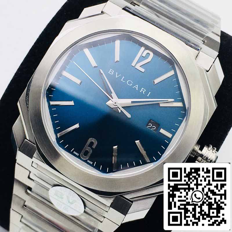 Bulgari Octo 102105 BGO38C3SSD 1:1 Best Edition BV Factory quadrante blu