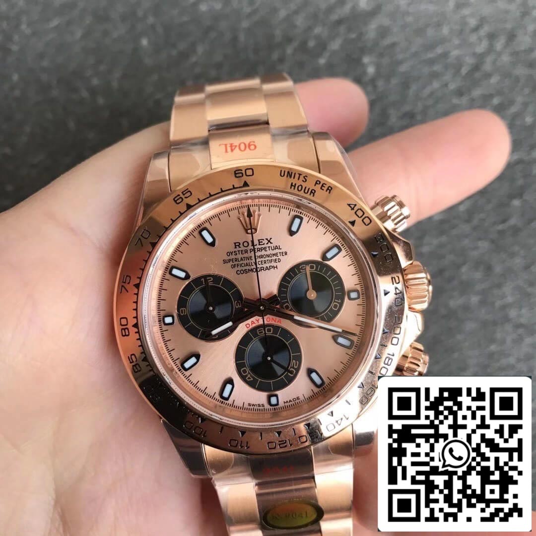 Rolex Daytona m116505-0009 Quadrante champagne Noob Factory 1:1 Best Edition