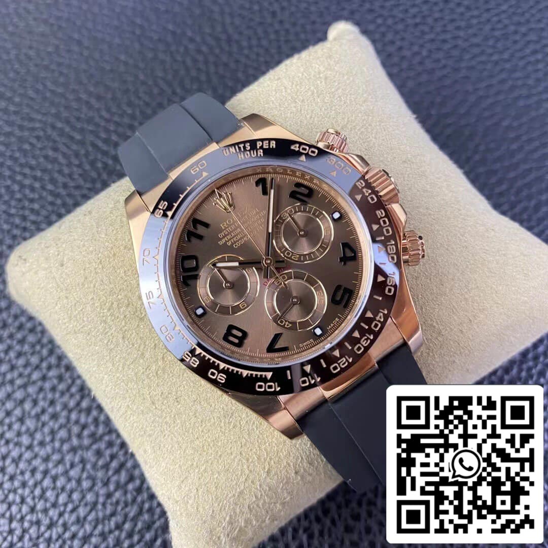 Rolex Cosmograph Daytona M116515LN-0015 1:1 Best Edition Clean Factory V3 Cinturino in caucciù