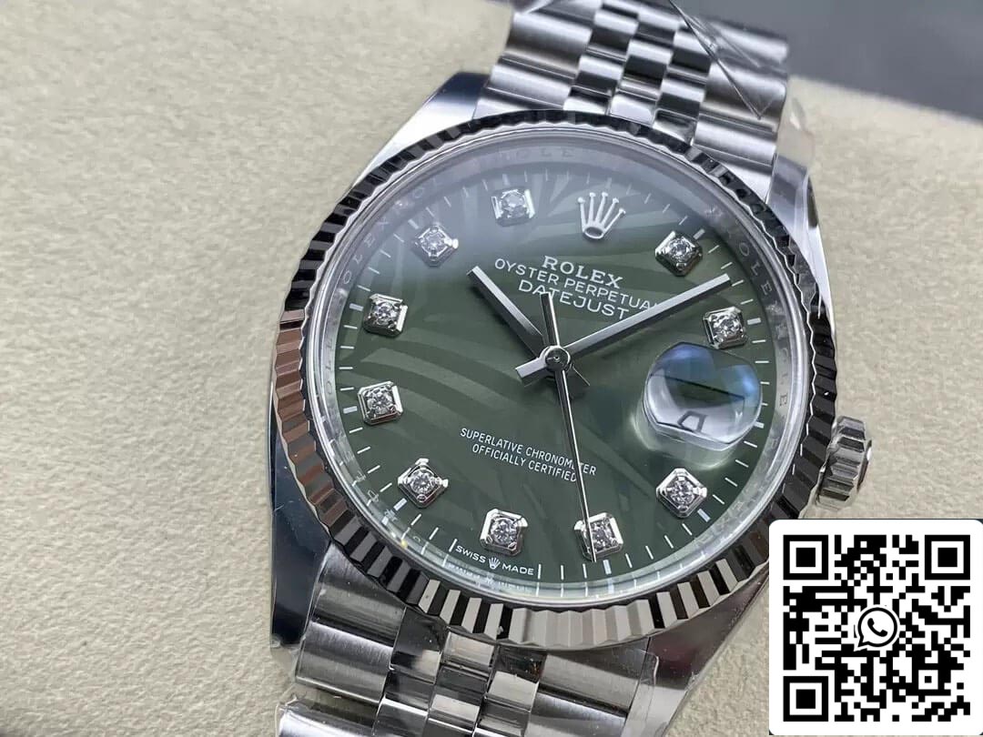 Rolex Datejust M126234-0055 36MM 1:1 Best Edition Quadrante verde fabbrica pulita