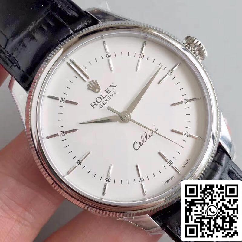 Rolex Cellini 50509 MKS Factory 1:1 Mejor Edición Suizo ETA3132 Esfera Blanca