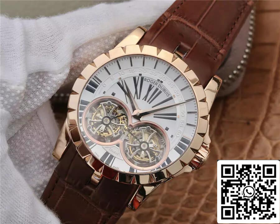 Roger Dubuis Excalibur RDDBEX0249 1:1 Best Edition JB Factory Tourbillon quadrante bianco