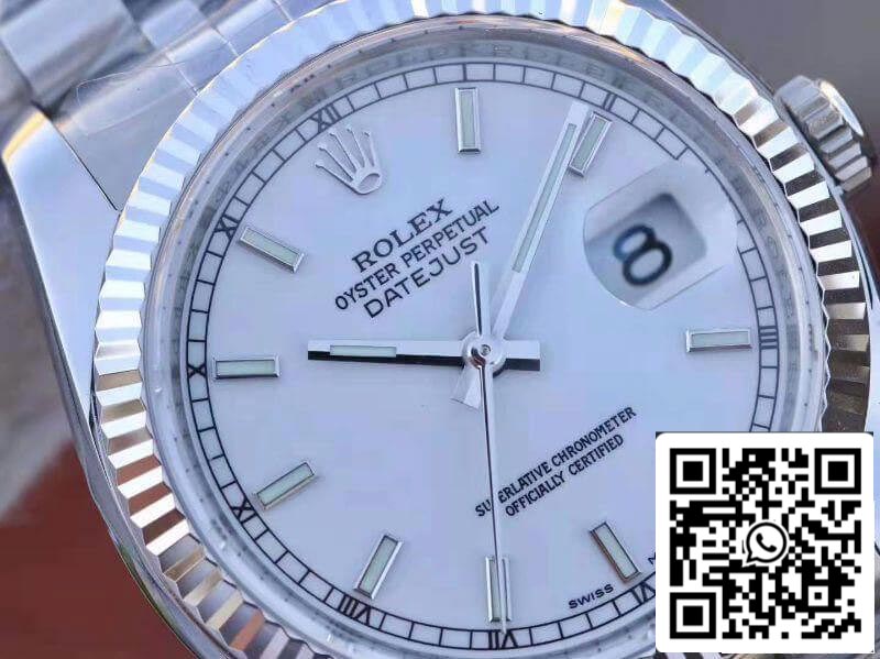 Rolex Datejust 36mm 116234 AR Factory 1:1 Best Edition Swiss ETA3135 White Dial