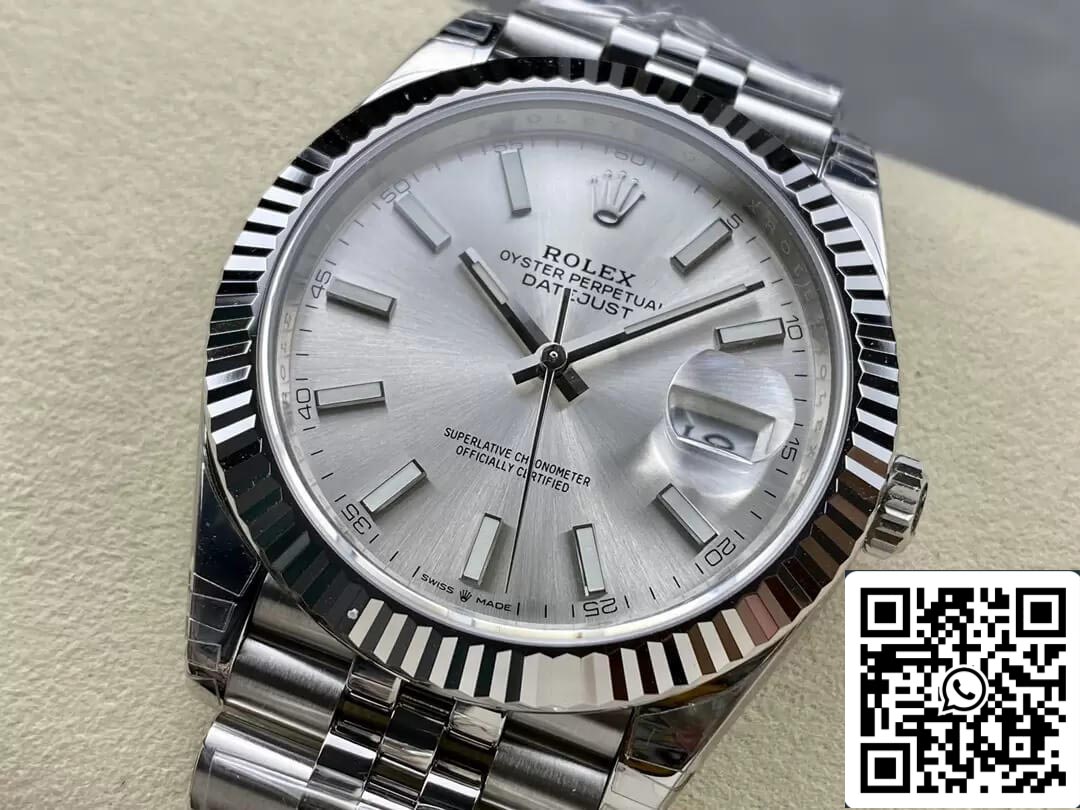 Rolex Datejust M126334-0004 1:1 Mejor edición VS esfera plateada de fábrica