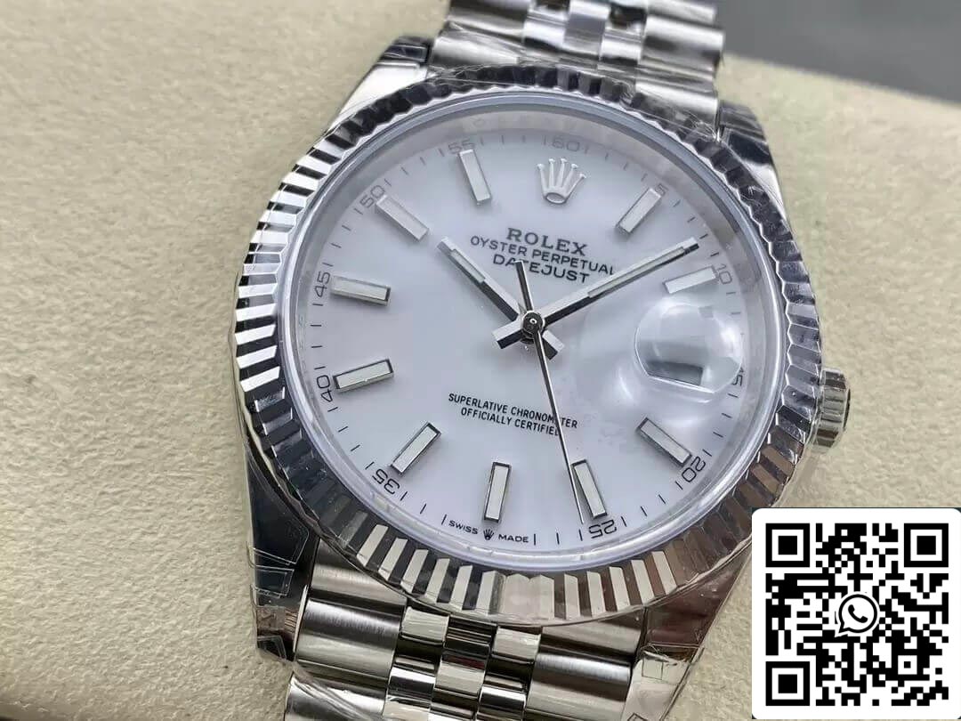 Rolex Datejust M126334-0010 1:1 Mejor Edición VS Esfera Blanca de Fábrica