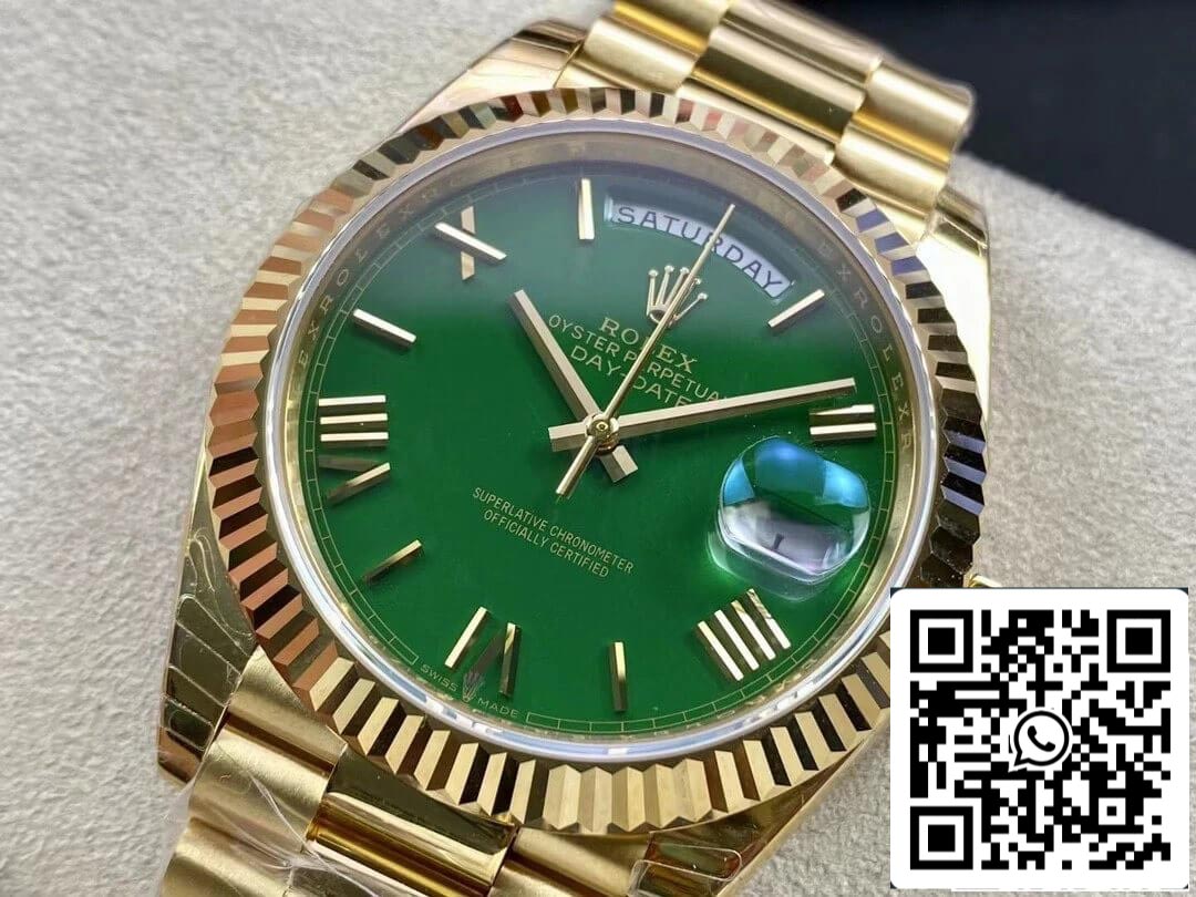 Rolex Day Date M228238-0061 1:1 Mejor Edición EW Factory Esfera Verde