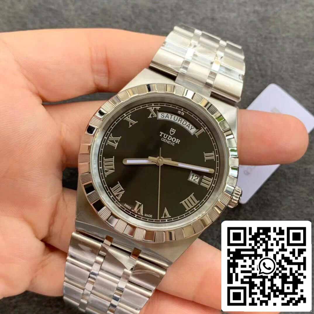 Réplica Tudor Royal M28600-0003 Día Fecha V7 Fábrica Esfera Negra