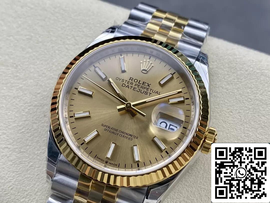 Rolex Datejust M126233-0015 1:1 Mejor Edición VS Esfera Champán de Fábrica