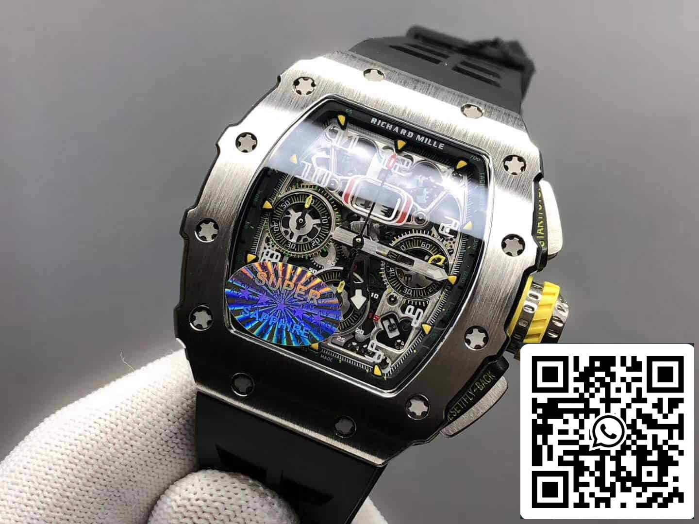 Richard Mille RM11-03 1: 1 Best Edition KV Factory cinturino in caucciù con cassa in titanio