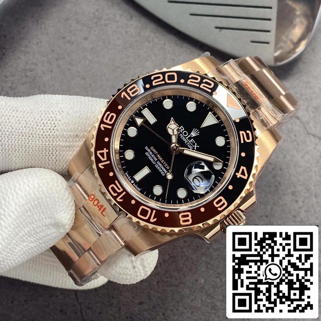 Rolex GMT Master II 126715CHNR-0001 1:1 Mejor Edición GM Factory Oro Rosa