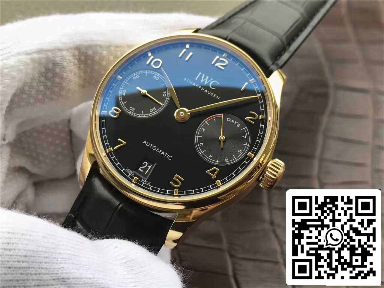 IWC Portugieser IW500101 1:1 Mejor edición ZF Factory esfera negra