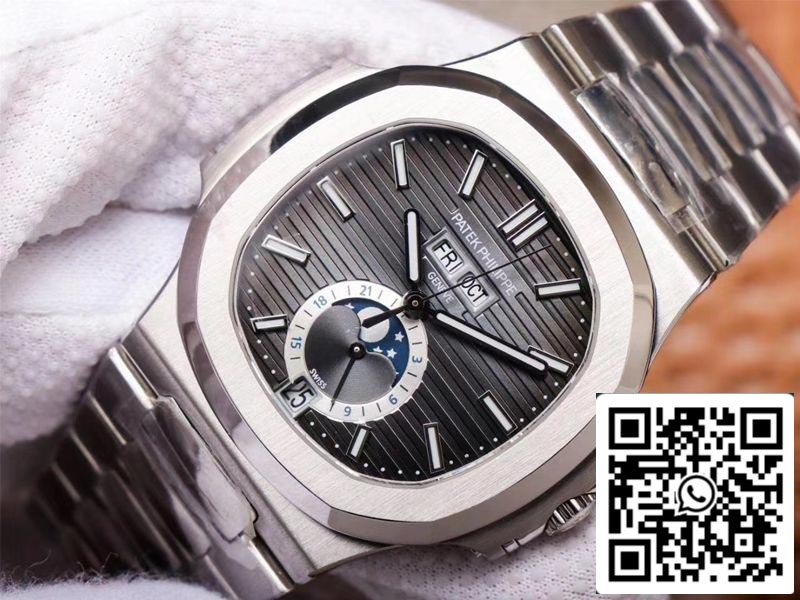 Patek Philippe Nautilus 5726/1A-001 1:1 Mejor Edición PF Factory Esfera Gris Suizo ETA324