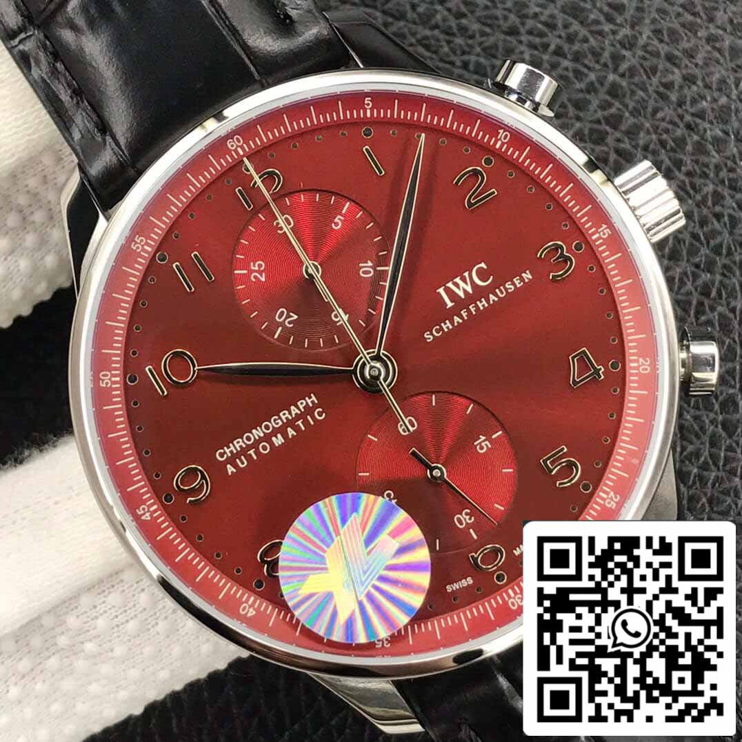 IWC Portugieser Chronograph IW371616 1:1 Best Edition YL Factory Burgundy Red Dial