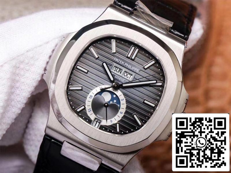 Patek Philippe Nautilus 5726A-001 1:1 Mejor edición PF Factory Correa negra Suiza ETA324