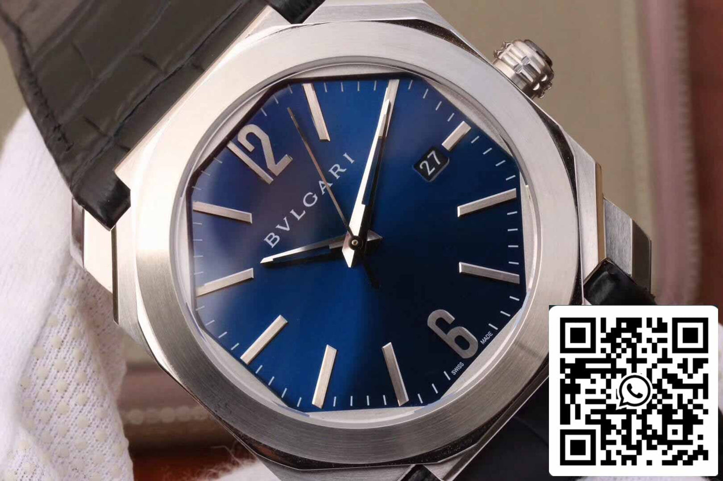 Bulgari Octo 102429 BGO38C3SLD 1:1 Best Edition quadrante blu scuro