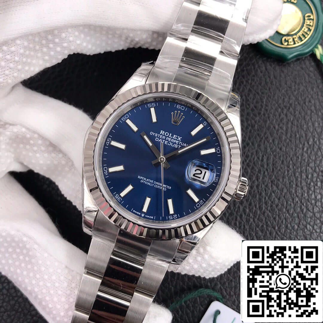 Rolex Datejust M126334-0001 41 mm Correa Oyster VS Esfera azul de fábrica