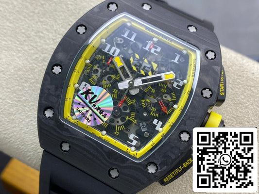 Richard Mille RM-011 Cinturino giallo KV Factory 1: 1 della migliore edizione