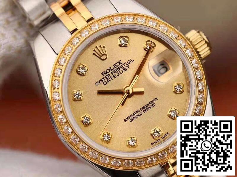 Rolex Lady Datejust 28MM 1:1 Mejor edición Movimiento suizo NH05 Chapado en oro de 18 quilates