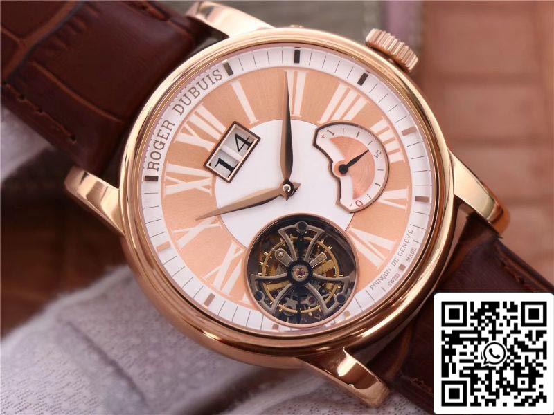 Roger Dubuis Hommage RDDBHO0568 Tourbillon 1:1 Mejor edición JB Factory Champagne Dial Swiss RD540