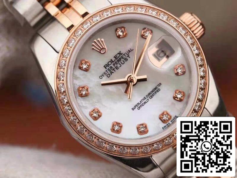 Rolex Lady Datejust 28MM 1:1 Mejor edición Movimiento NH05 importado original suizo Esfera de esmalte blanco