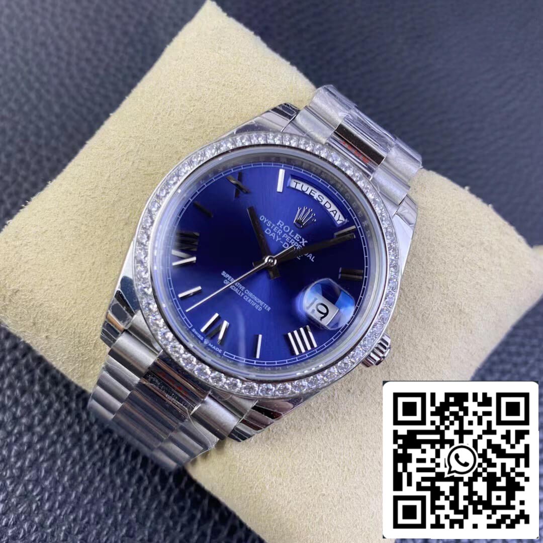 Rolex Day Date 228349RBR-0005 1:1 Mejor edición EW Factory esfera azul