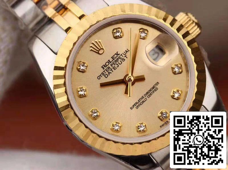 Rolex Lady Datejust 28MM 1:1 Best Edition Swiss Original Imported NH05 Movement 18K Gold Dial