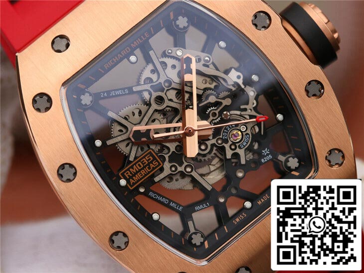 Richard Mille RM035 Americas KV Factory 1:1 Mejor Edición Oro Rosa