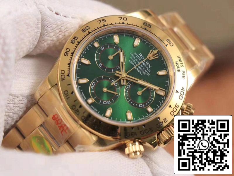 Rolex Daytona M116508-0013 1:1 Best Edition Noob Factory quadrante verde svizzero ETA4130