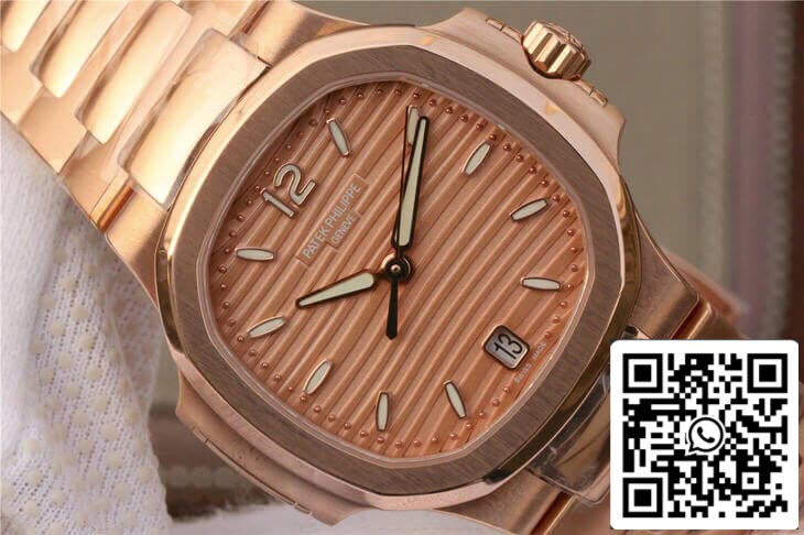 Patek Philippe Nautilus Ladies 7118-1R-010 1:1 Best Edition PF Factory Oro rosa