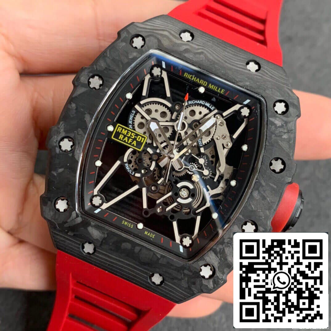 Richard Mille RM35-01 Cinturino rosso KV Factory in scala 1: 1 della migliore edizione