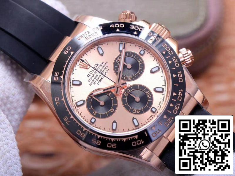 Rolex Daytona M116515LN-0021 1:1 Best Edition Noob Factory Pink Dial Swiss ETA4130